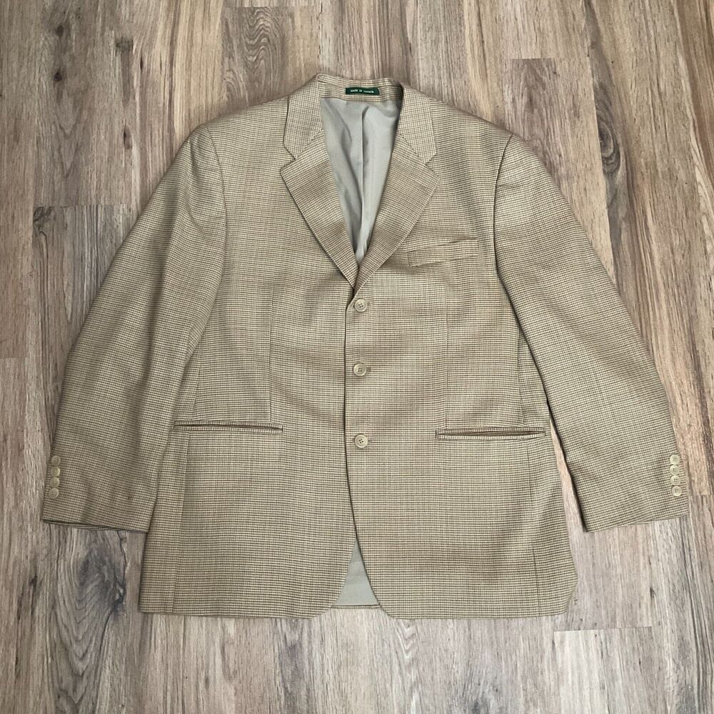 Lauren Ralph Lauren‎ Blazer Sport Coat Mens 43R Houndstooth Wool Vintage Canada